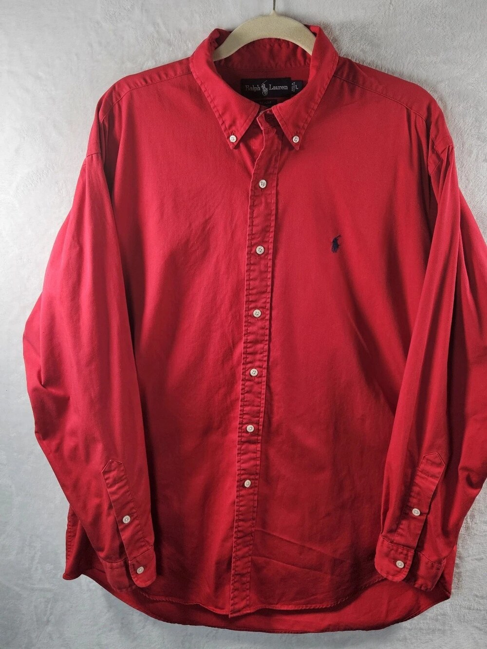 Ralph Lauren Blaire Button-Down Shirt Red Men's Size Large Casual Office